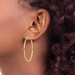 Stainless Steel Gold IP plated 40mm Hoop Earrings - Birthstone Company