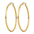 Stainless Steel Gold IP plated 48mm Hoop Earrings - Birthstone Company
