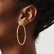 Stainless Steel Gold IP plated 48mm Hoop Earrings - Birthstone Company