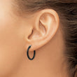 Stainless Steel Black IP plated 19mm Hoop Earrings - Birthstone Company
