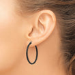 Stainless Steel Black IP plated 32mm Hoop Earrings - Birthstone Company