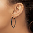 Stainless Steel Black IP plated 40mm Hoop Earrings - Birthstone Company
