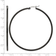 Stainless Steel Black IP plated 60mm Hoop Earrings - Birthstone Company