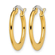 Stainless Steel Gold IP plated Tapered 19mm Hoop Earrings - Birthstone Company