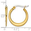 Stainless Steel Gold IP plated Tapered 19mm Hoop Earrings - Birthstone Company