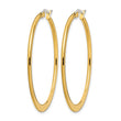 Stainless Steel Gold IP plated Tapered 43mm Hoop Earrings - Birthstone Company