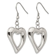 Stainless Steel Polished Hearts Dangle Earrings - Birthstone Company