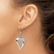Stainless Steel Polished Hearts Dangle Earrings - Birthstone Company