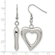 Stainless Steel Polished Hearts Dangle Earrings - Birthstone Company