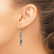 Stainless Steel Antiqued CZ Shepherd Hook Earrings - Birthstone Company