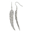 Stainless Steel CZ Shepherd Hook Dangle Earrings - Birthstone Company