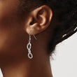 Stainless Steel Polished Infinity Symbol Shepherd Hook Earrings - Birthstone Company