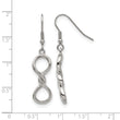 Stainless Steel Polished Infinity Symbol Shepherd Hook Earrings - Birthstone Company