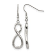 Stainless Steel Polished Infinity Symbol Shepherd Hook Earrings - Birthstone Company