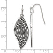 Stainless Steel Polished/Antiqued Wing Earrings - Birthstone Company