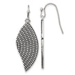 Stainless Steel Polished/Antiqued Wing Earrings - Birthstone Company