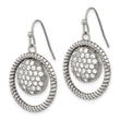 Stainless Steel Polished Circle CZ Shepherd Hook Earrings - Birthstone Company