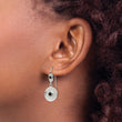 Stainless Steel Polished and Textured Black Onyx Circle Earrings - Birthstone Company