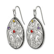 Stainless Steel Polished/Antiqued Multicolor CZ Earrings - Birthstone Company