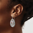 Stainless Steel Polished/Antiqued Multicolor CZ Earrings - Birthstone Company