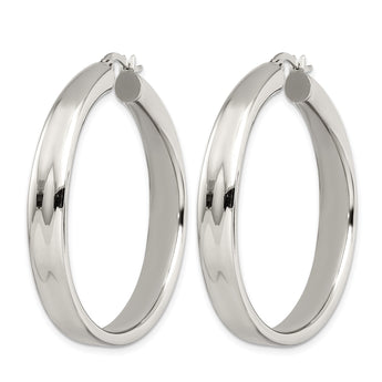 Stainless Steel Polished 6.75mm Hoop Earrings - Birthstone Company
