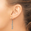 Stainless Steel Polished CZ Shepherd Hook Earrings - Birthstone Company