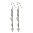 Stainless Steel Multi Strand Cross Dangle Shepherds Hook Earrings - Birthstone Company