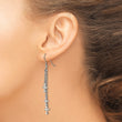 Stainless Steel Multi Strand Cross Dangle Shepherds Hook Earrings - Birthstone Company