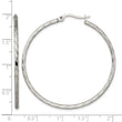 Stainless Steel Polished and Textured Hoop Earrings - Birthstone Company