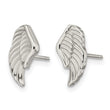 Stainless Steel Polished Angel Wing Post Earrings - Birthstone Company