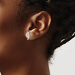 Stainless Steel Polished Angel Wing Post Earrings - Birthstone Company