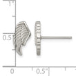Stainless Steel Polished Angel Wing Post Earrings - Birthstone Company