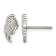 Stainless Steel Polished Angel Wing Post Earrings - Birthstone Company