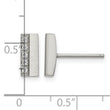 Stainless Steel Brushed CZ Bar Post Earrings - Birthstone Company