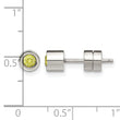 Stainless Steel CZ August Birthstone Polished Post Earrings - Birthstone Company
