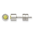 Stainless Steel CZ August Birthstone Polished Post Earrings - Birthstone Company