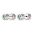 Stainless Steel CZ Dec Birthstone Polished Post Earrings - Birthstone Company