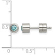 Stainless Steel CZ Dec Birthstone Polished Post Earrings - Birthstone Company