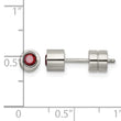 Stainless Steel CZ Jan Birthstone Polished Post Earrings - Birthstone Company