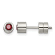 Stainless Steel CZ Jan Birthstone Polished Post Earrings - Birthstone Company