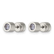 Stainless Steel CZ June Birthstone Polished Post Earrings - Birthstone Company