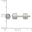 Stainless Steel CZ June Birthstone Polished Post Earrings - Birthstone Company