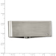 Chisel Stainless Steel Diamond Money Clip with Brushed Hinged Engravable Design