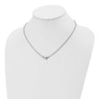 Stainless Steel Polished Sideways Cross 18in Necklace - Birthstone Company