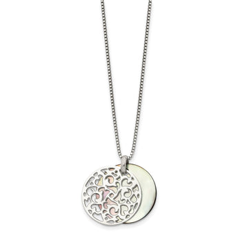Mother of Pearl Necklace in Stainless Steel - Birthstone Company