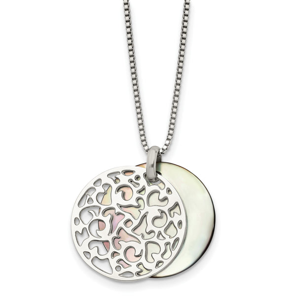 Mother of Pearl Necklace in Stainless Steel - Birthstone Company