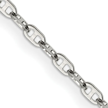 Stainless Steel Polished 2.75mm Anchor Chain - Birthstone Company