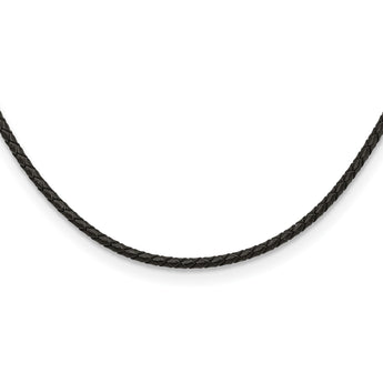 3.0mm Genuine Leather Weave Necklace 20 in - Birthstone Company