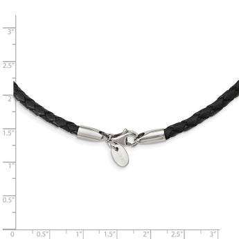 4.0mm Genuine Leather Weave Necklace - Birthstone Company
