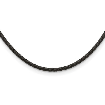 4.0mm Genuine Leather Weave Necklace - Birthstone Company